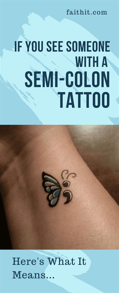 semi colon tattoo original meaning.